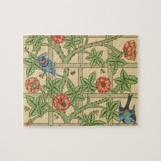 William Morris Trellis Classic Wallpaper Design Legpuzzel (Horizontaal)