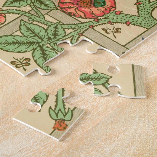 William Morris Trellis Classic Wallpaper Design Legpuzzel (Zijkant)