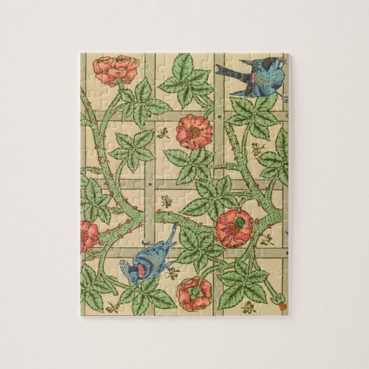 William Morris Trellis Classic Wallpaper Design Legpuzzel (Verticaal)
