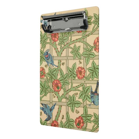 William Morris Trellis Classic Wallpaper Design Mini Klembord (Angled2)