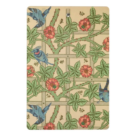 William Morris Trellis Classic Wallpaper Design Mini Klembord (Achterkant)