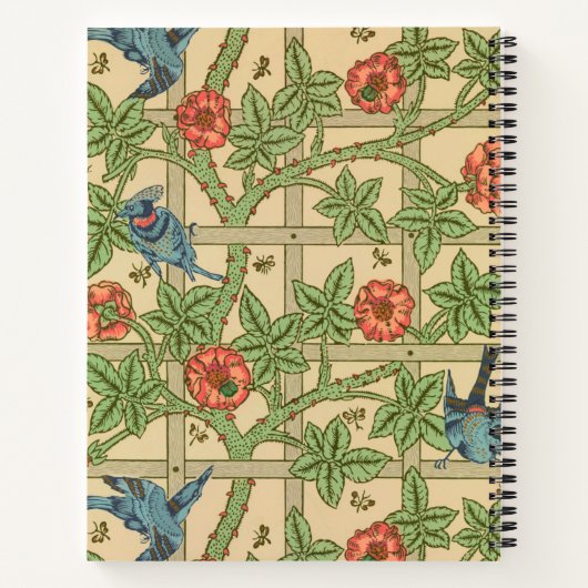 William Morris Trellis Classic Wallpaper Design Notitieboek (Achterkant)
