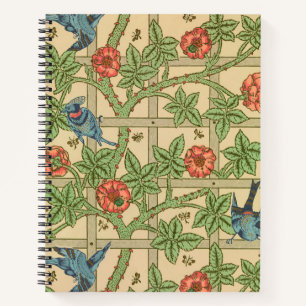 William Morris Trellis Classic Wallpaper Design Notitieboek
