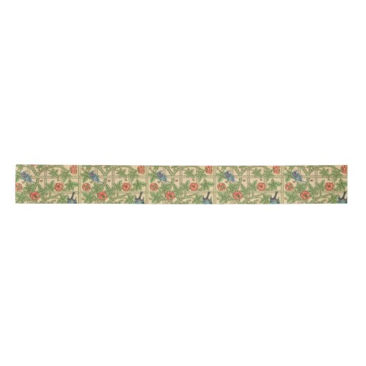 William Morris Trellis Classic Wallpaper Design Satijnen Lint (Voorkant)