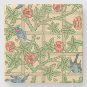 William Morris Trellis Classic Wallpaper Design Stenen Onderzetter (Voorkant)