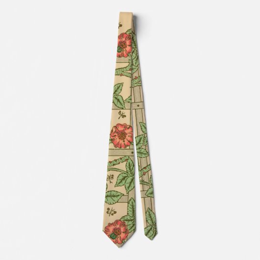 William Morris Trellis Classic Wallpaper Design Stropdas (Voorkant)