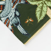 William Morris Trellis Patroon in Groen Fleece Deken (Hoek)