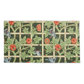 William Morris Trellis Patroon in Groen Kussensloop (Achterkant)