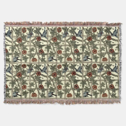 William Morris "Trellis" Pattern Deken (Voorkant)