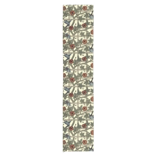 William Morris  Trellis Pattern Fabric Korte Tafelloper (Voorkant)
