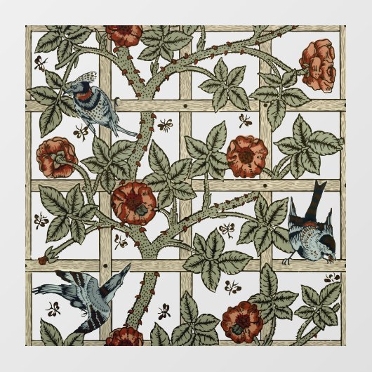 William Morris "Trellis" Pattern Raamsticker (Vel)