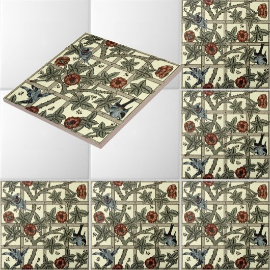 William Morris "Trellis" Pattern Tegeltje