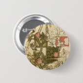 William Morris - Trellis Ronde Button 5,7 Cm (Voorkant /achterkant)