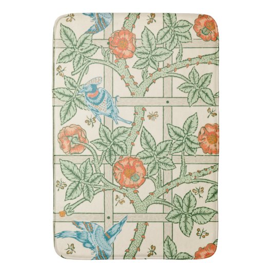 William Morris Trellis Victoriaans Behang Badmat (Voorkant Verticaal)