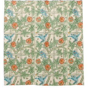 William Morris Trellis Victoriaans Behang Douchegordijn