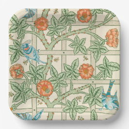William Morris Trellis Victoriaans Behangpapier Papieren Bordje