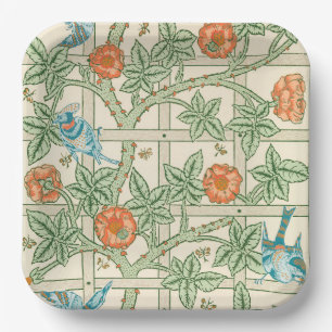 William Morris Trellis Victoriaans Behangpapier Papieren Bordje