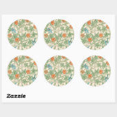 William Morris Trellis Victoriaans Behangpapier Ronde Sticker (Vel)