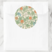William Morris Trellis Victoriaans Behangpapier Ronde Sticker (Tas)