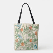 William Morris Trellis Victoriaans Behangpapier Tote Bag (Achterkant)