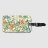 William Morris Trellis Victoriaans Behangselpapier Bagagelabel (Voorkant (horizontaal))