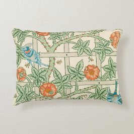 William Morris Trellis Victorian Wallpaper Accent Kussen