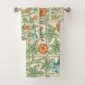 William Morris Trellis Victorian Wallpaper Bad Handdoek (Insitu)