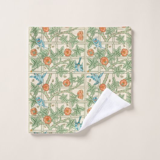 William Morris Trellis Victorian Wallpaper Bad Handdoek (Wasdoekje)
