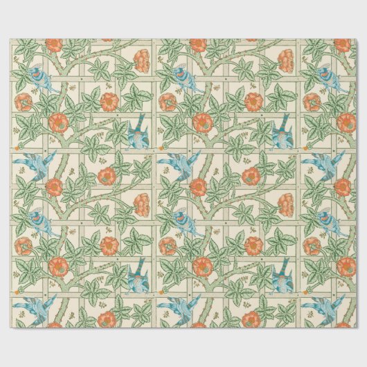 William Morris Trellis Victorian Wallpaper Cadeaupapier (Vlak)