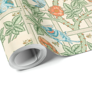 William Morris Trellis Victorian Wallpaper Cadeaupapier