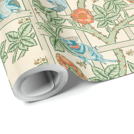 William Morris Trellis Victorian Wallpaper Cadeaupapier (Rol Hoek)