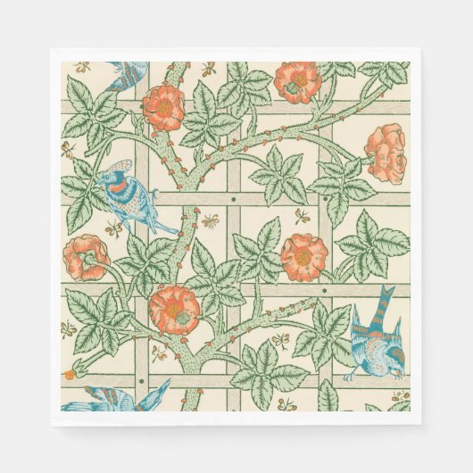 William Morris Trellis Victorian Wallpaper Servet (Voorkant)