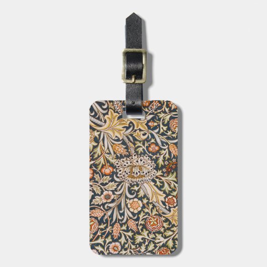 William Morris Trent Garden Flower Pattern Classic Bagagelabel (Voorkant verticaal)