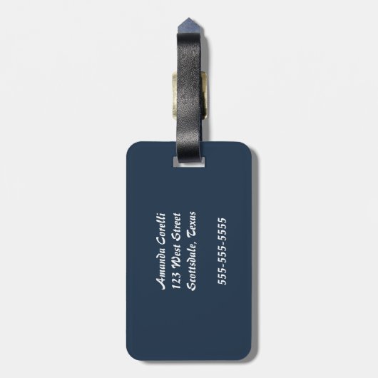 William Morris Trent Garden Flower Pattern Classic Bagagelabel (Achterkant verticaal)