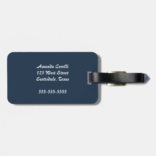 William Morris Trent Garden Flower Pattern Classic Bagagelabel (Achterkant horizontaal)