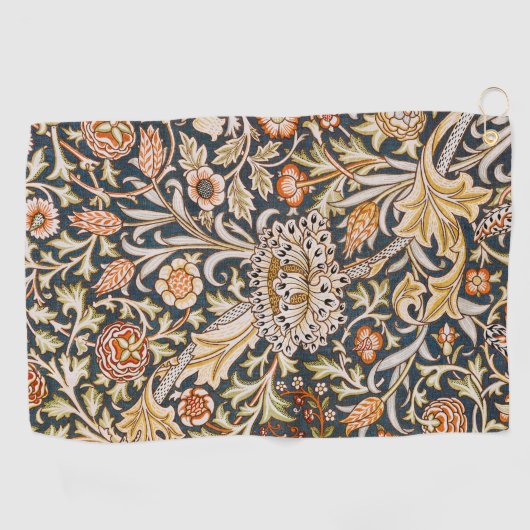 William Morris Trent Garden Flower Pattern Classic Golfhanddoek (Horizontaal)