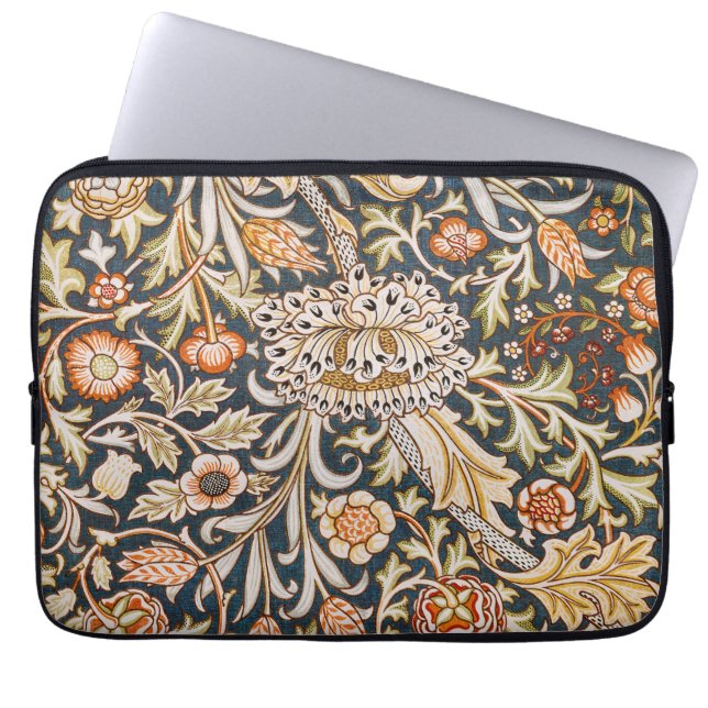 William Morris Trent Garden Flower Pattern Classic Laptop Sleeve (Voorkant)