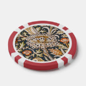 William Morris Trent Garden Flower Pattern Classic Poker Chips (Enkel)