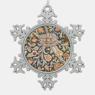 William Morris Trent Garden Flower Pattern Classic Tin Sneeuwvlok Ornament