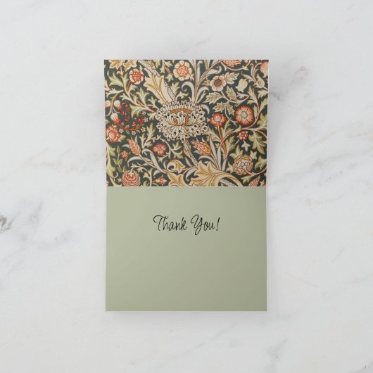 William Morris Trent Tuin Bloem Classic Botanic Bedankkaart (Binnen)
