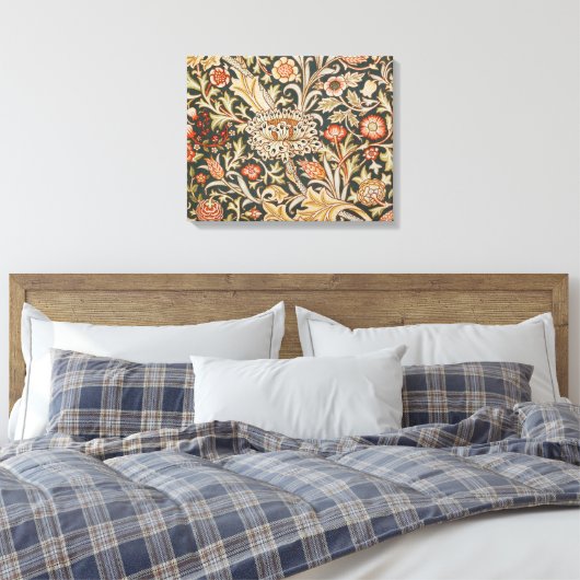 William Morris Trent Tuin Bloem Classic Botanic Canvas Afdruk (Insitu (Slaapkamer))