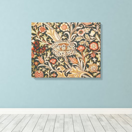 William Morris Trent Tuin Bloem Classic Botanic Canvas Afdruk (Insitu (Houten vloer))