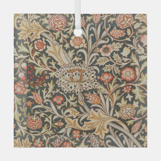 William Morris Trent Tuin Bloem Classic Botanic Glas Ornament (Voorkant)