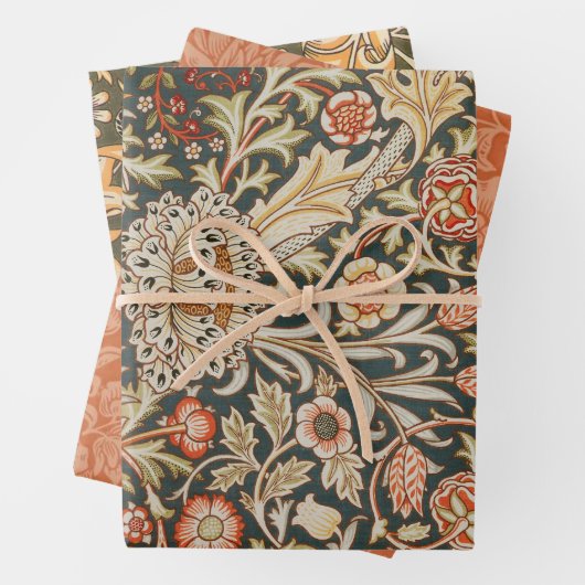 William Morris Trent Tuin Bloem Classic Botanic Inpakpapier Vel (In situ)