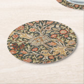 William Morris Trent Tuin Bloem Classic Botanic Ronde Kartonnen Onderzetter (Gebogen)