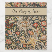 William Morris Trent Tuin Bloem Classic Botanic Wijn Etiket (Enkel label)