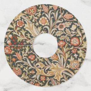 William Morris Trent Tuin Bloem Classic Botanic Wijnglaslabel