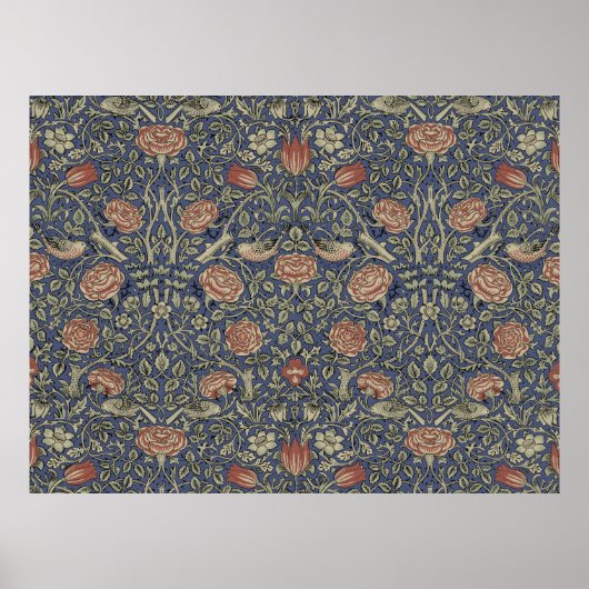 William Morris Tudor Roos Behang Poster (Voorkant)