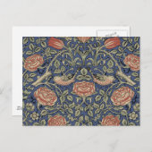 William Morris Tudor Roos Wallpaper Briefkaart (Voorkant / Achterkant)