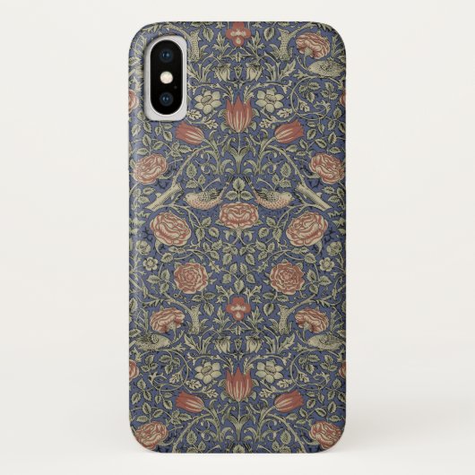 William Morris Tudor Roos Wallpaper Case-Mate iPhone Case (Achterkant)